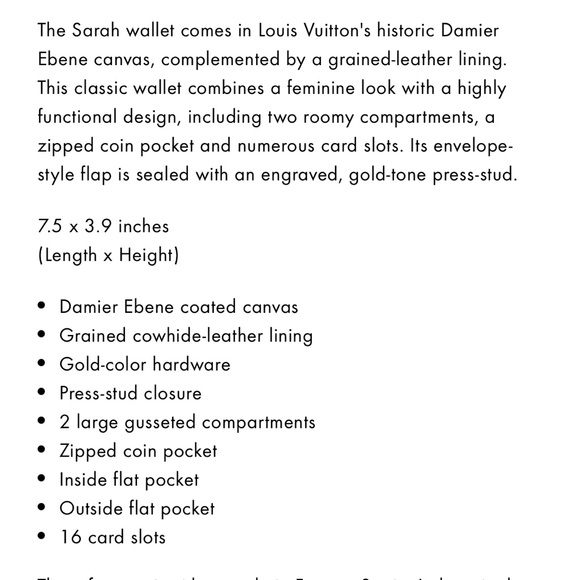 Louis Vuitton Sarah Wallet - Picture 13 of 14